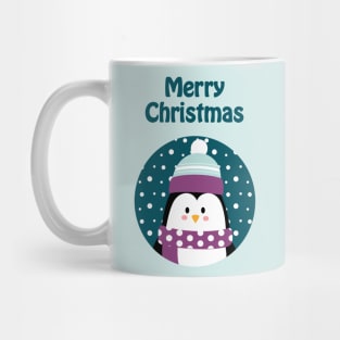 Cute penguin wishes merry Christmas Mug